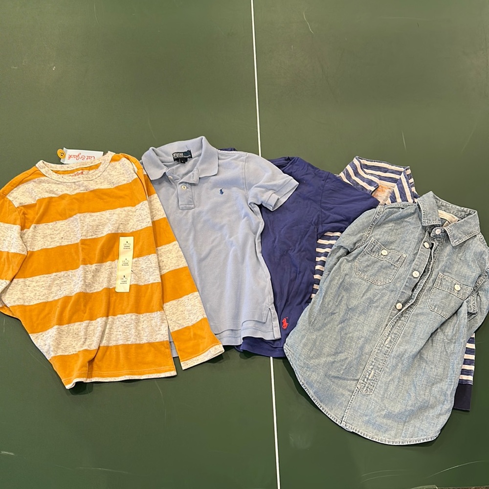 Boys Ralph Lauren and crewcuts lot of 5 shirts
